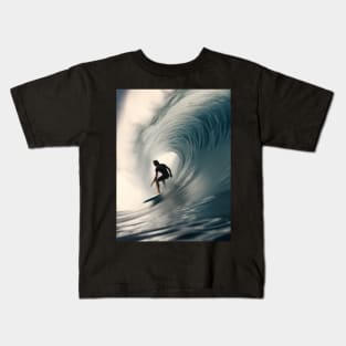 Surfing the perfect wave Kids T-Shirt